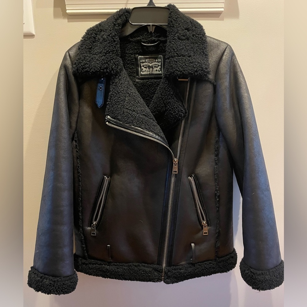 Levi’s Faux Leather Aviator Jacket